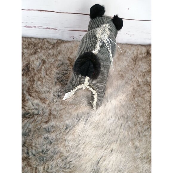 Happy Tails 10 in Stuffed Gray Bear Brown Nose Dog Toy - Picture 4 of 8